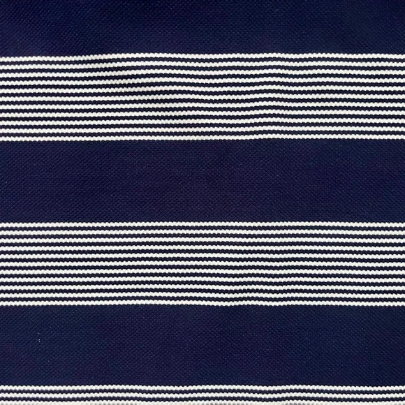 BISHOP & YOUNG Navy Striped One Shoulder Bow Top Size Small - Picture 10 of 12